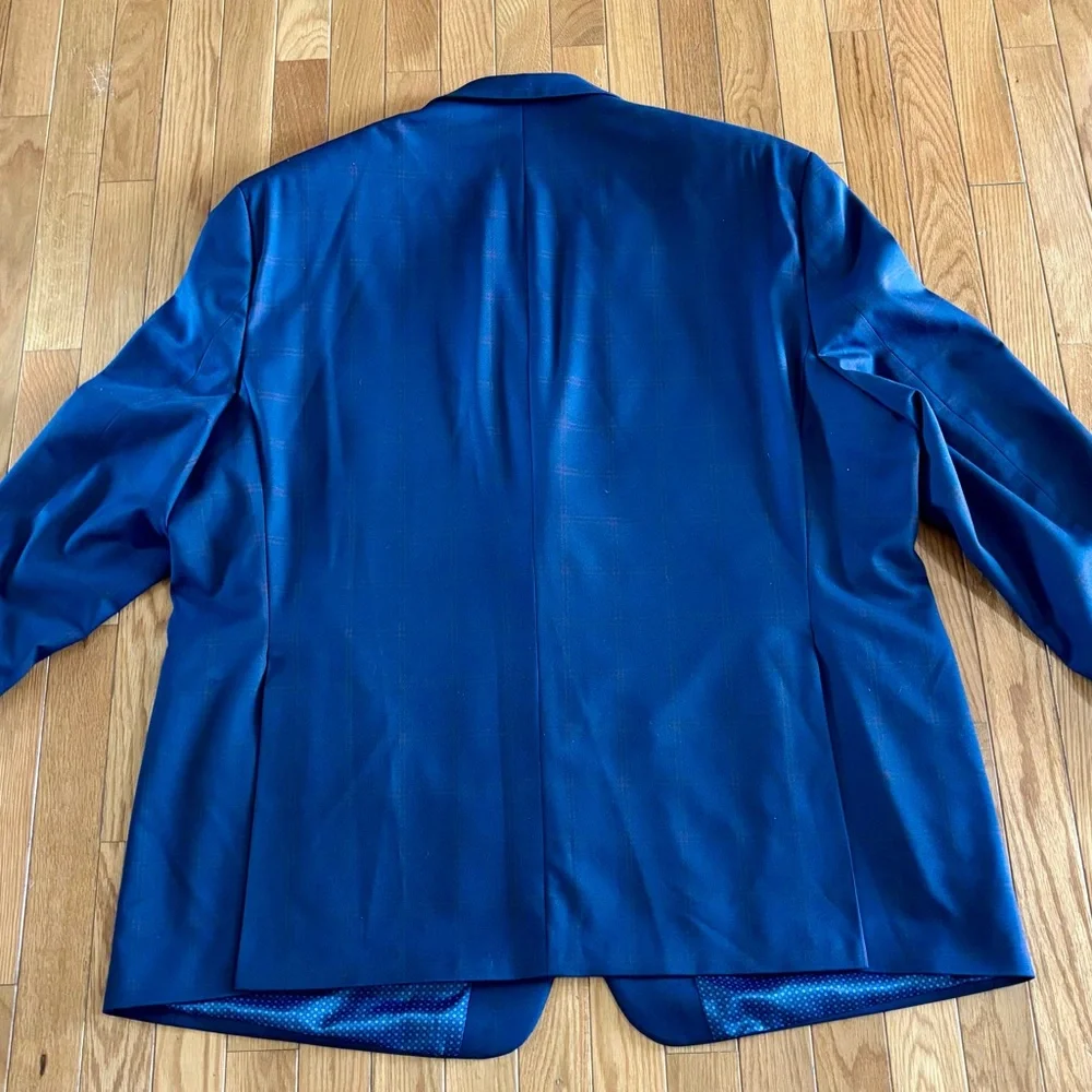 Shaquille O’Neal Men’s ‎ Blue Plaid Blazer size XLG 52L